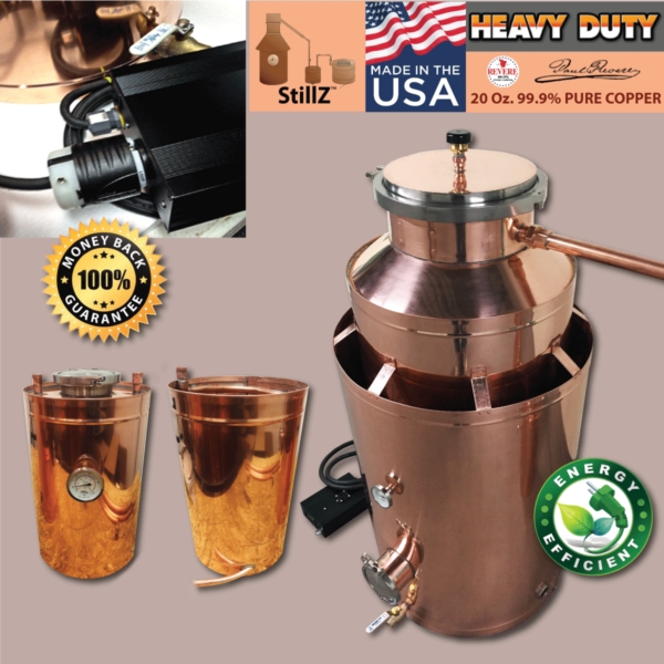 100 Gallon Traditional - With Worm Only - Copper Electric Moonshine Still